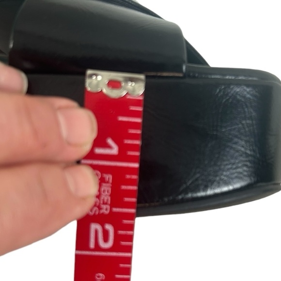 Soda Womens 7M Black Vegan Crisscross Chunky Platform Slip On Grunge Y2K Sandals - Picture 9 of 9